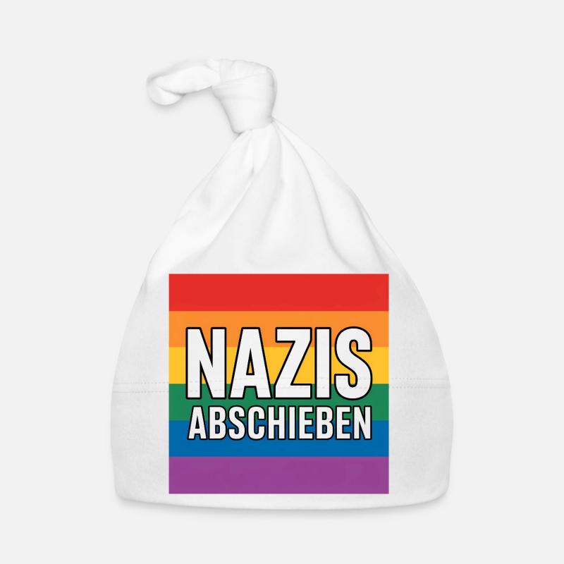 Nazis Abschieben - Antifa Tee Baby Bio-Mütze