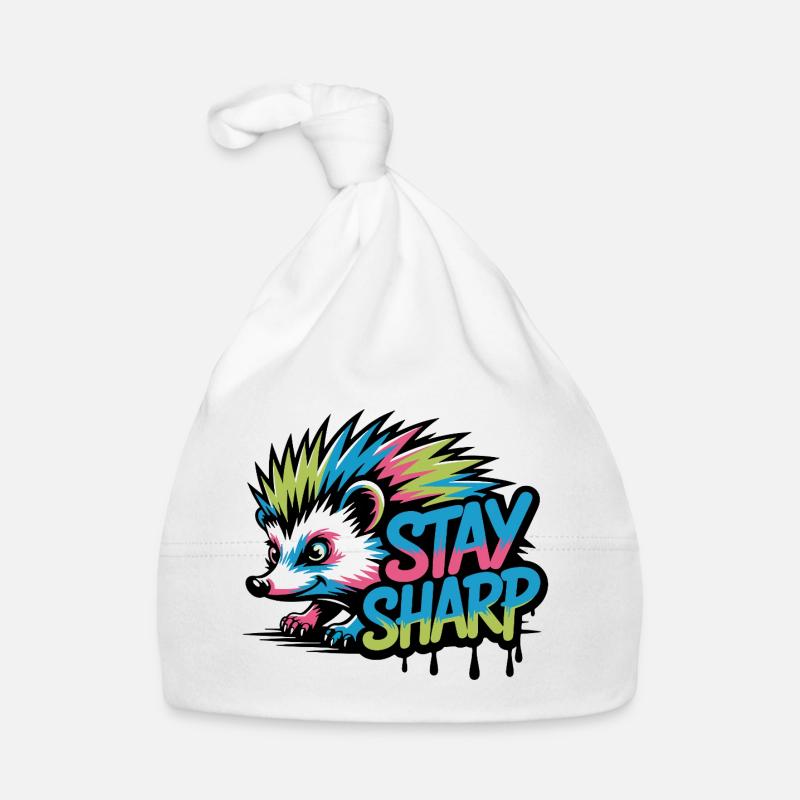 Stay Sharp Hedgehog Neon Organic Baby Cap