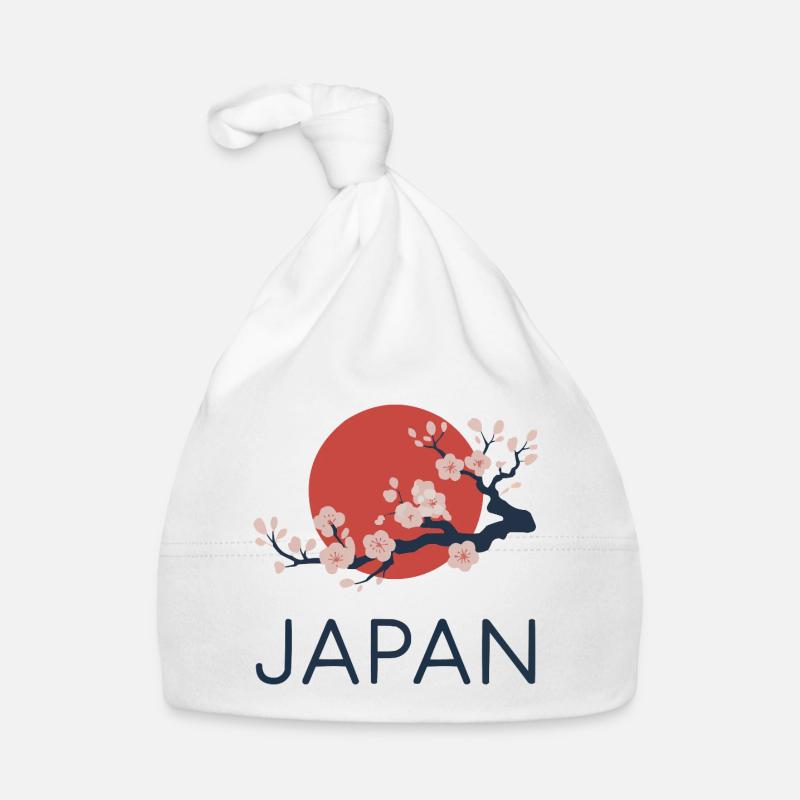 Japan Cherry Blossom Minimal Organic Baby Cap