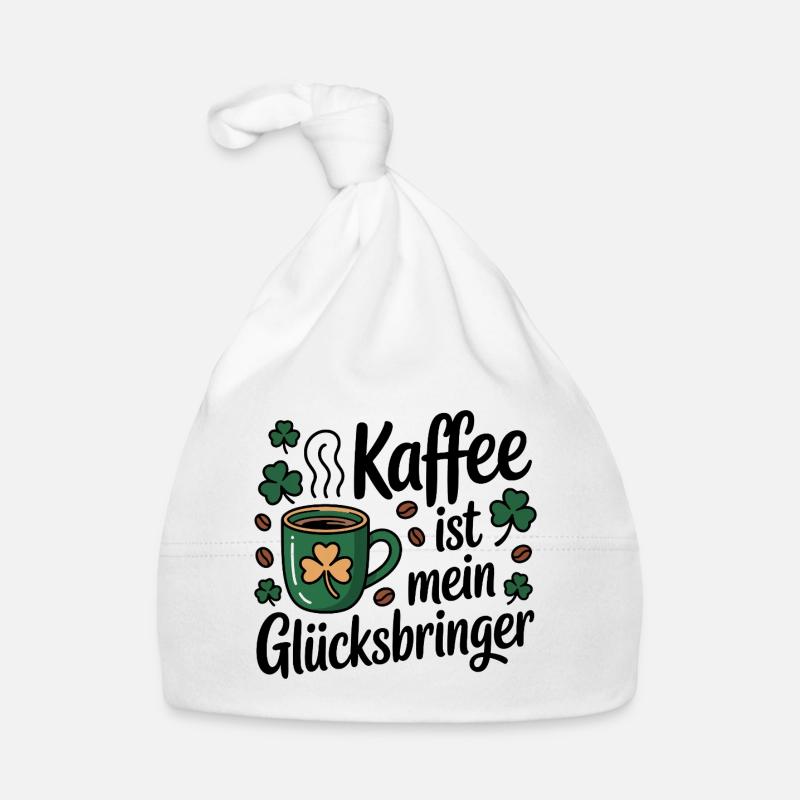 Kaffee ist mein Glücksbringer Baby Bio-Mütze