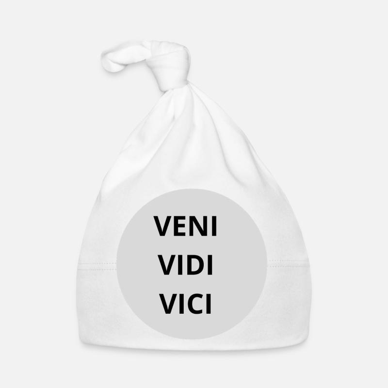 Veni Vidi Vici Three Line Circle Print Organic Baby Cap