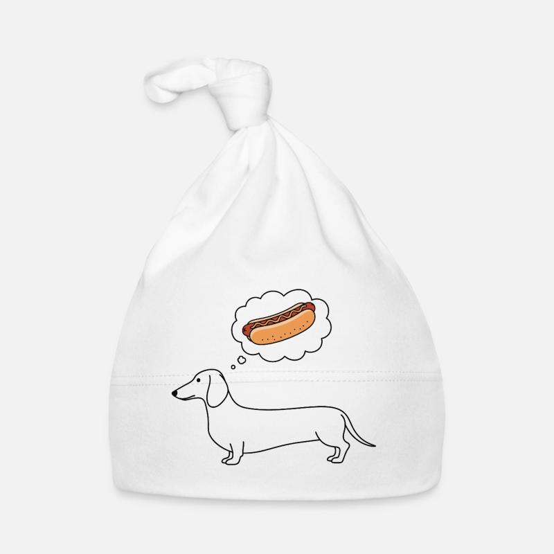 Dackel denkt Hotdog Baby Bio-Mütze