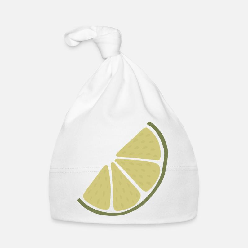Lime Slice Citron Vert Minimaliste Bonnet bio Bébé
