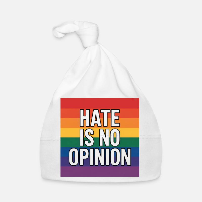 Hate is no Opinion - Antifa Merch Organic Baby Cap