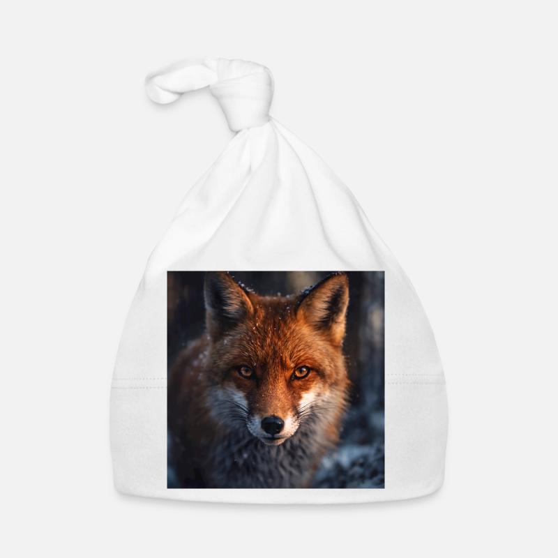 Fox scouting at dusk Organic Baby Cap