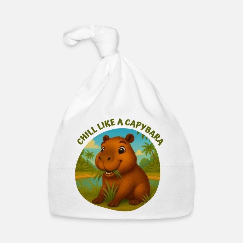 Détends comme un capybara Bonnet bio Bébé