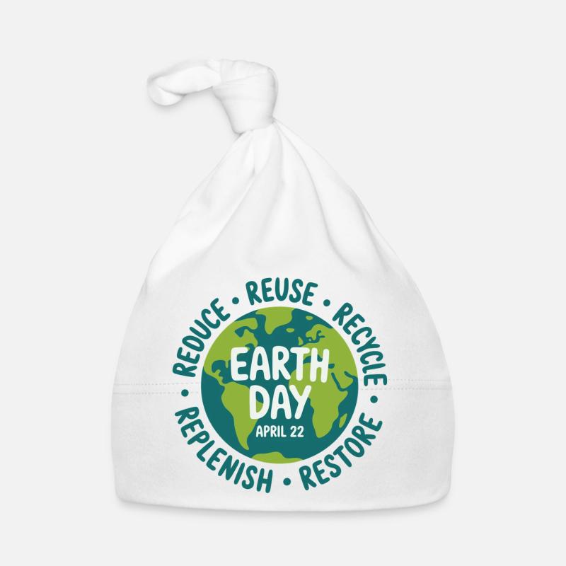 Earth Day Reuse Logo Organic Baby Cap