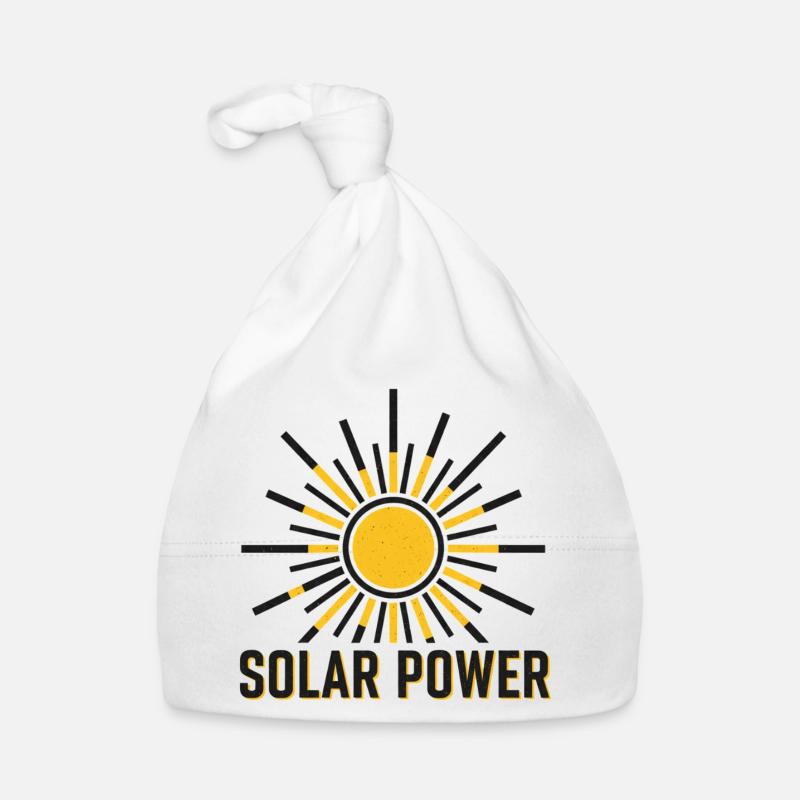 Neo-Brutalist Solar Power Sunburst Icon Organic Baby Cap