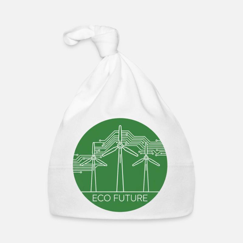 Art de lignes du circuit des éoliennes Eco Future Bonnet bio Bébé