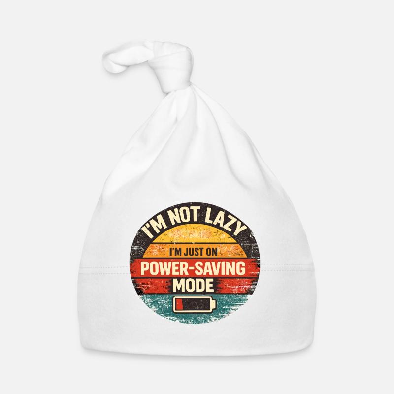 Power-Saving Mode Saying Organic Baby Cap
