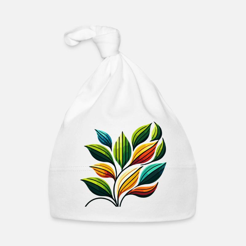 Colourful Leafen Symphony Organic Baby Cap
