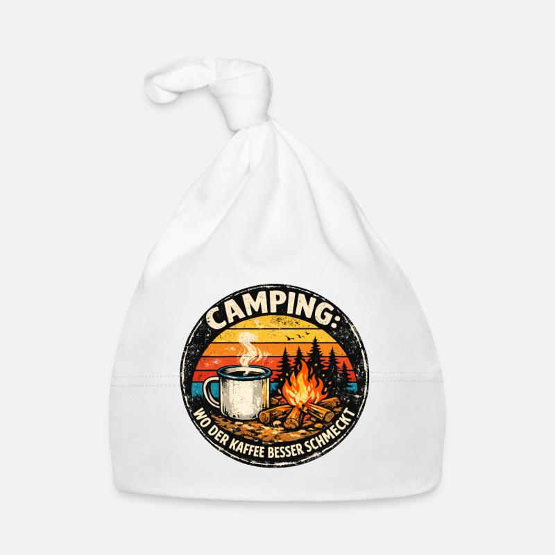 Camping coffee tastes better Organic Baby Cap
