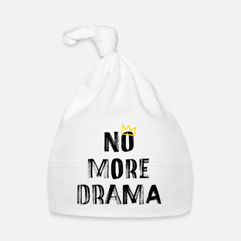 No More Drama – Clear Typography Saying Organic Baby Cap