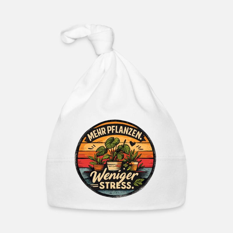 More plants, less stress Organic Baby Cap