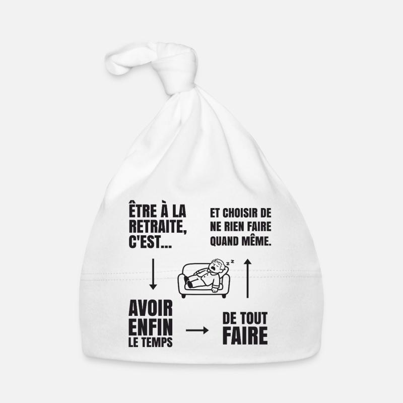 Die Kunst des Nichtstuns (schwarzer Text) Baby Bio-Mütze