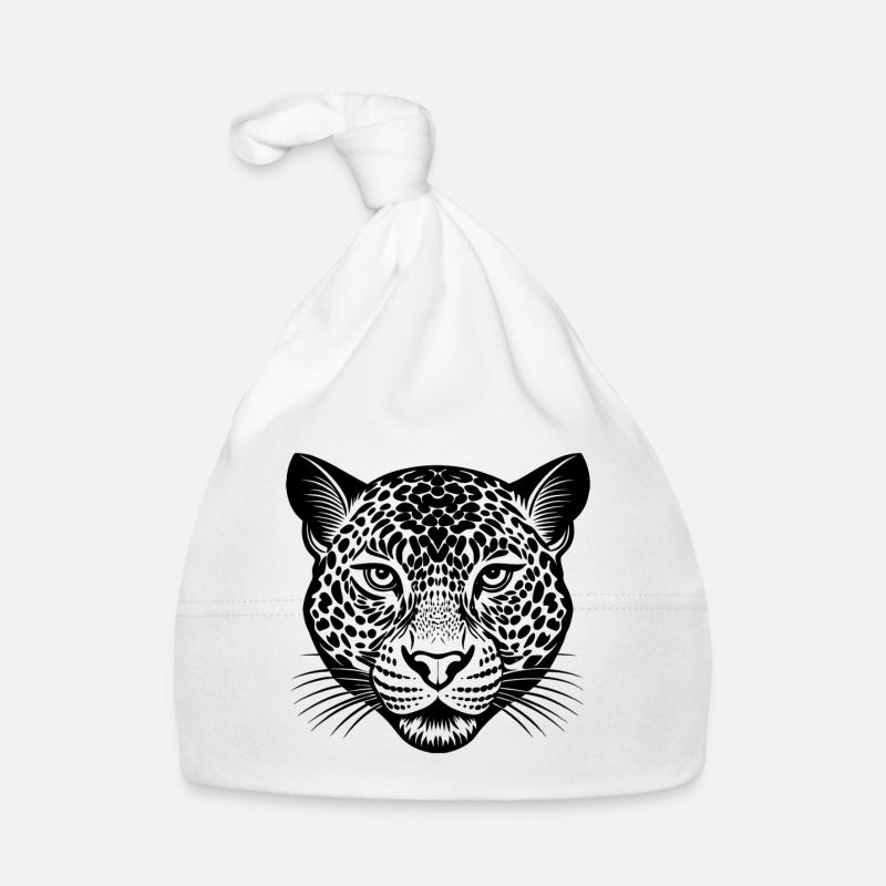 Tête de léopard Bonnet bio Bébé