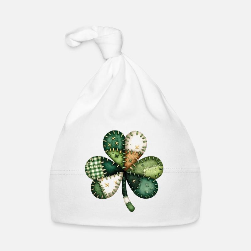 Shamrock st patricks day Organic Baby Cap