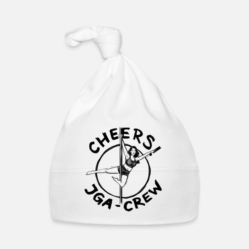 JGA: Cheers! Pole Dance – Illustration Baby Bio-Mütze