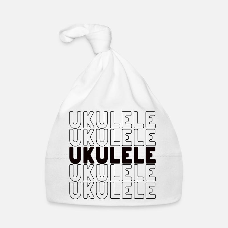 Ukulele typography Organic Baby Cap