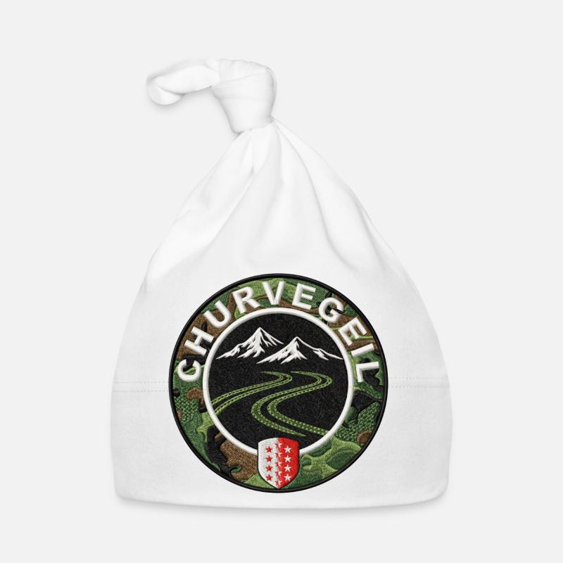 Courbe des Alpes du Valais Patch moto Bonnet bio Bébé
