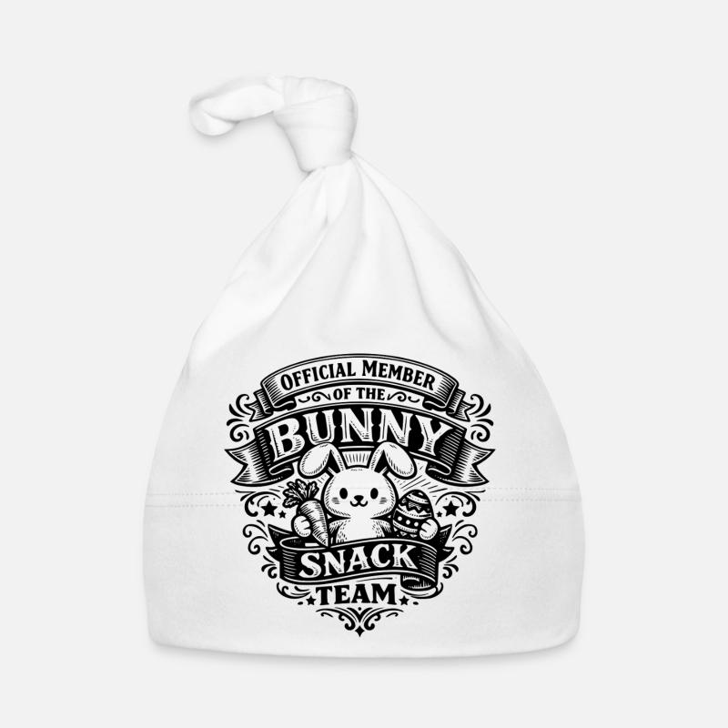 Membre officiel de l’équipe Bunny Snack - Bonnet bio Bébé - blanc