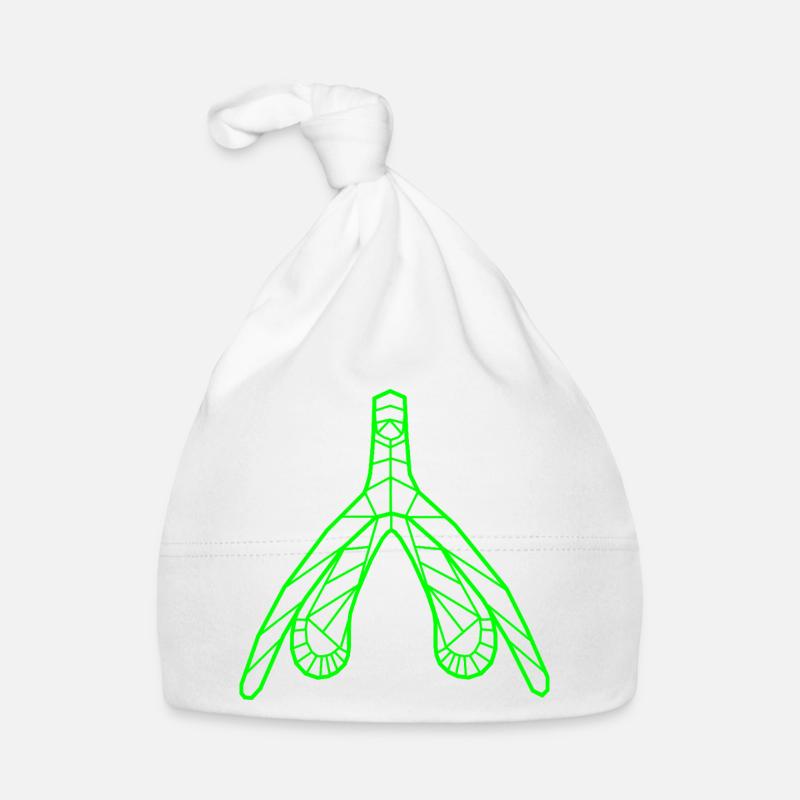 Klitoris_neongruen - Bonnet bio Bébé - blanc