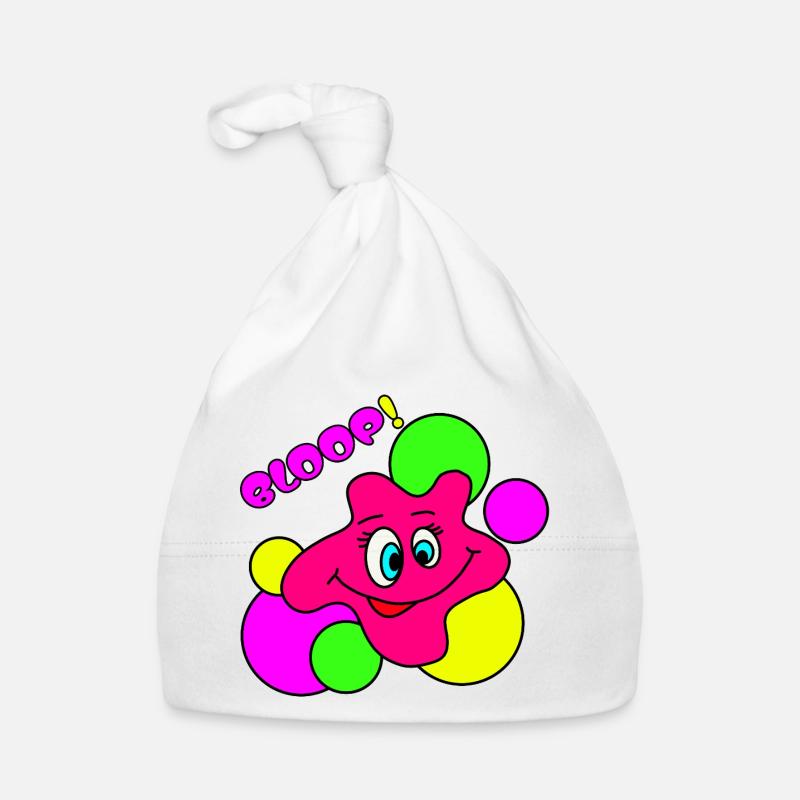 BLOOP! Funny Neon Pop Art Blobs Character Organic Baby Cap