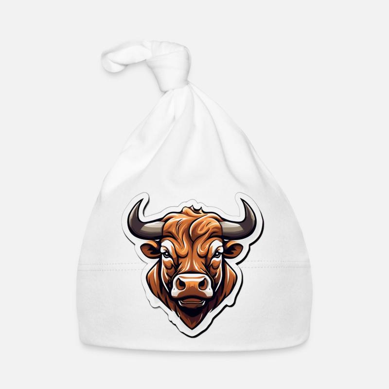 Expressive Taurus Stylized Logo Organic Baby Cap