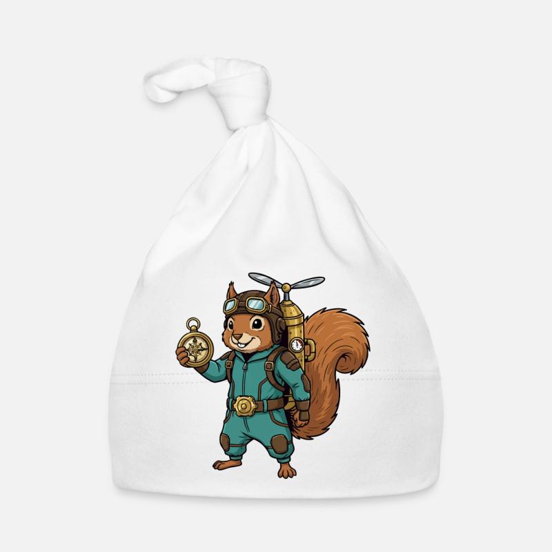 Squirrel Steampunk Aviator Jetpack-Kompass Baby Bio-Mütze