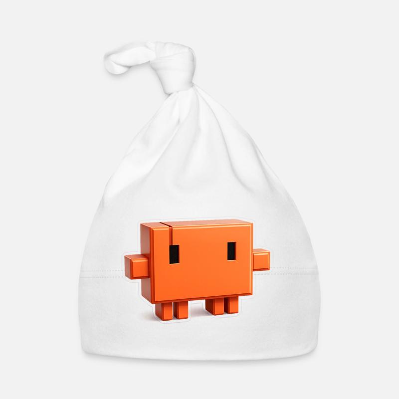 Claude Code Pixel 3D Mascot Cute Dev Sticker Organic Baby Cap