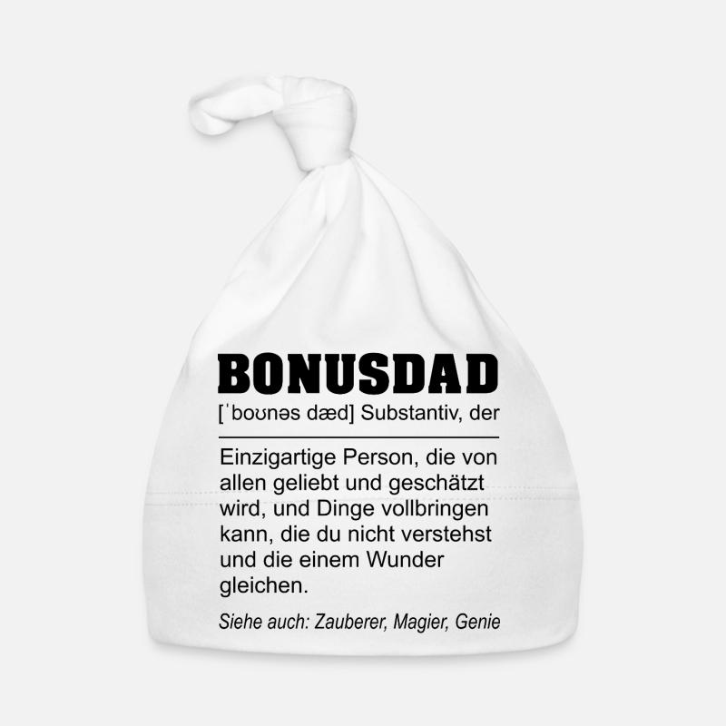 Bonusdad Definition – Lustiges Stiefvater Geschenk Baby Bio-Mütze