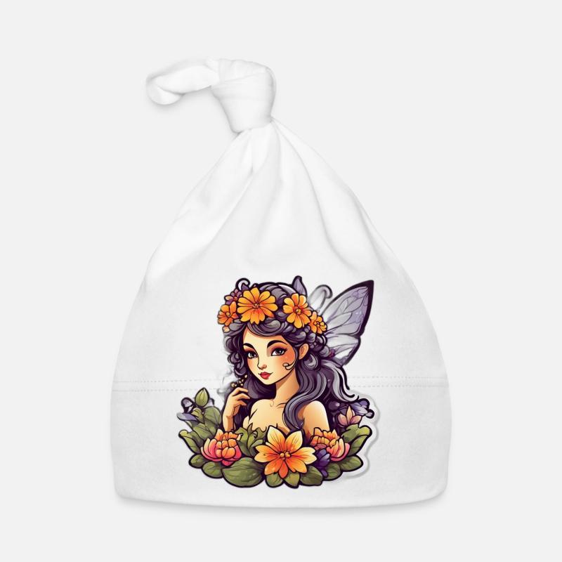 Elfe florale mandala hibiscus Bonnet bio Bébé