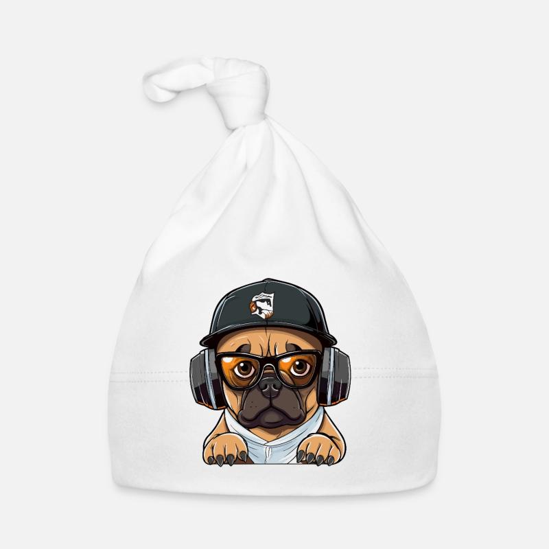 DJ chien avec casque Bonnet bio Bébé