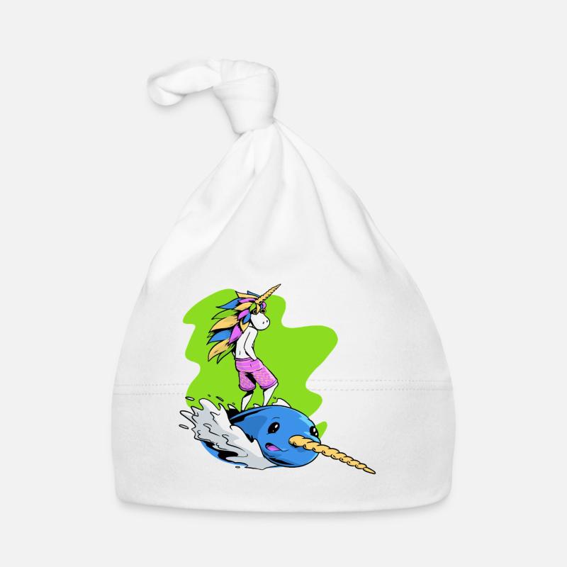 Surfer-Einhorn Baby Bio-Mütze