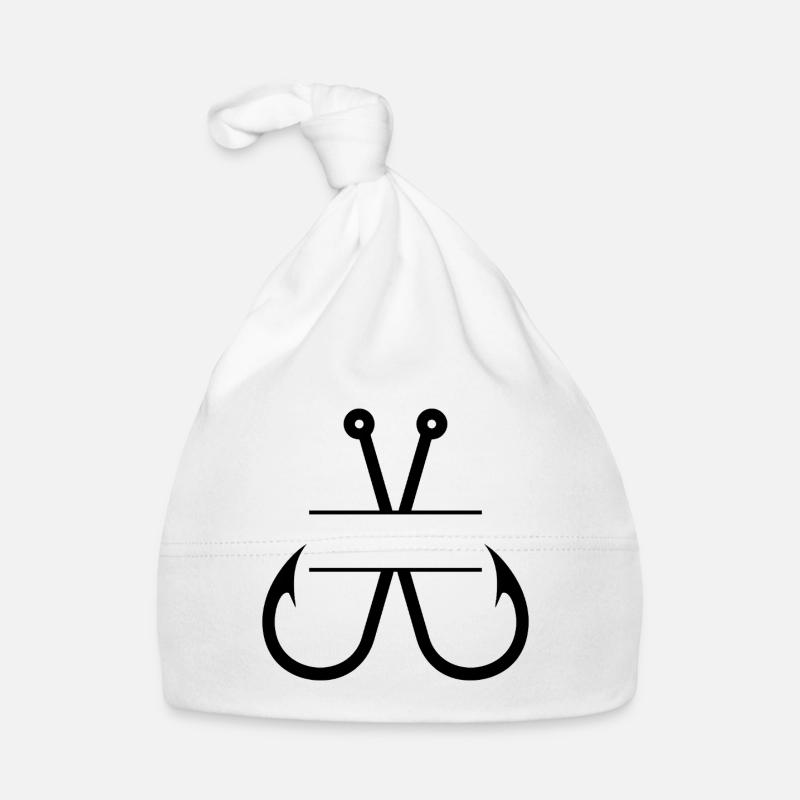 Monogramme du nom de l’hameçon à pêche Bonnet bio Bébé