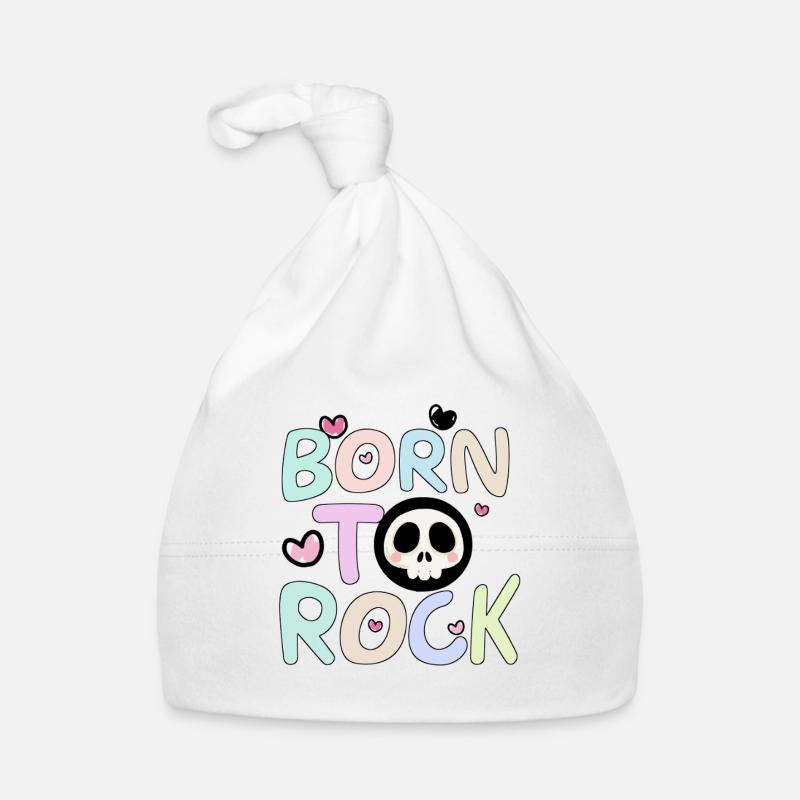Né dans le Rock Rainbow Bonnet bio Bébé