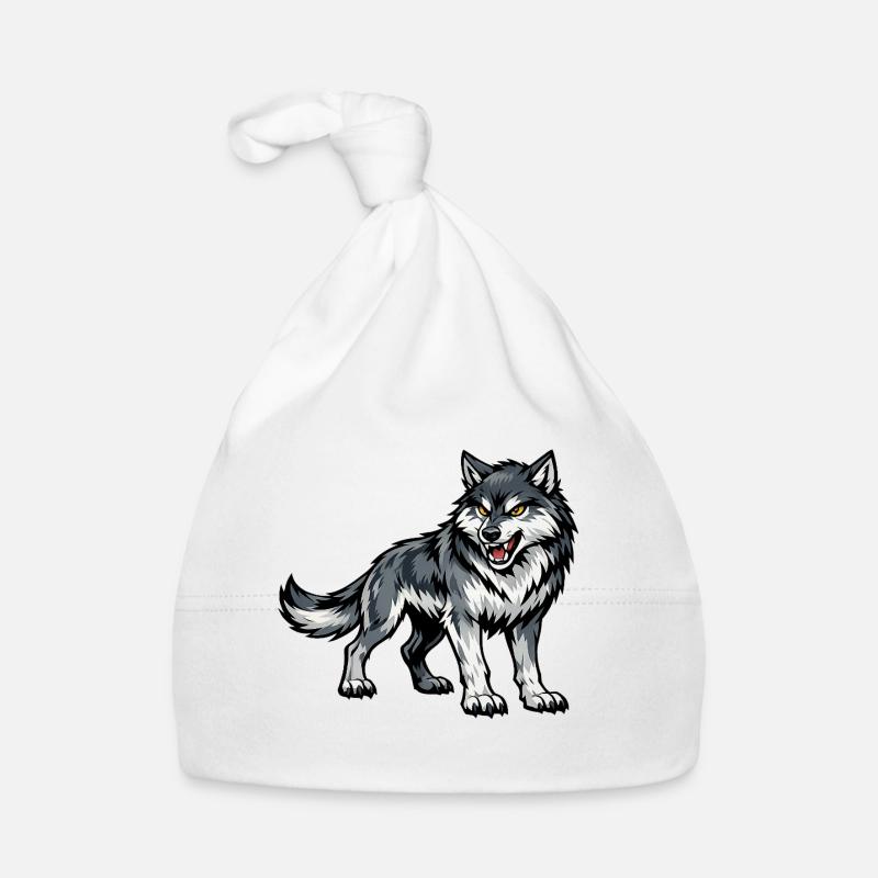 Wolf Ghost Illustration Organic Baby Cap