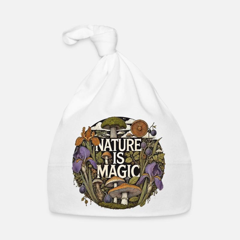 Nature Is Magic: Pilze & Flora Circle Baby Bio-Mütze