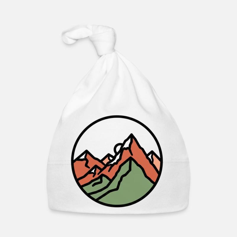 District Mountains Sunset Organic Baby Cap