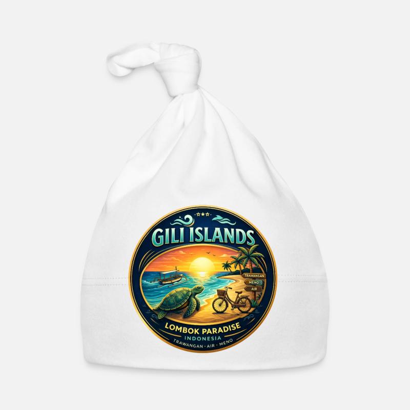 Gili Islands Sunset Turtle Tee Baby Bio-Mütze