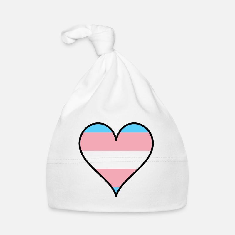 Trans Pride Herz Baby Bio-Mütze