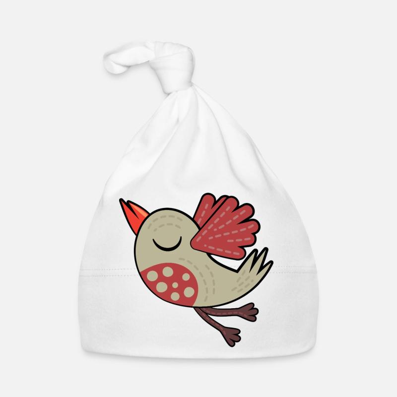 Kleiner Brauner Vogel Baby Bio-Mütze
