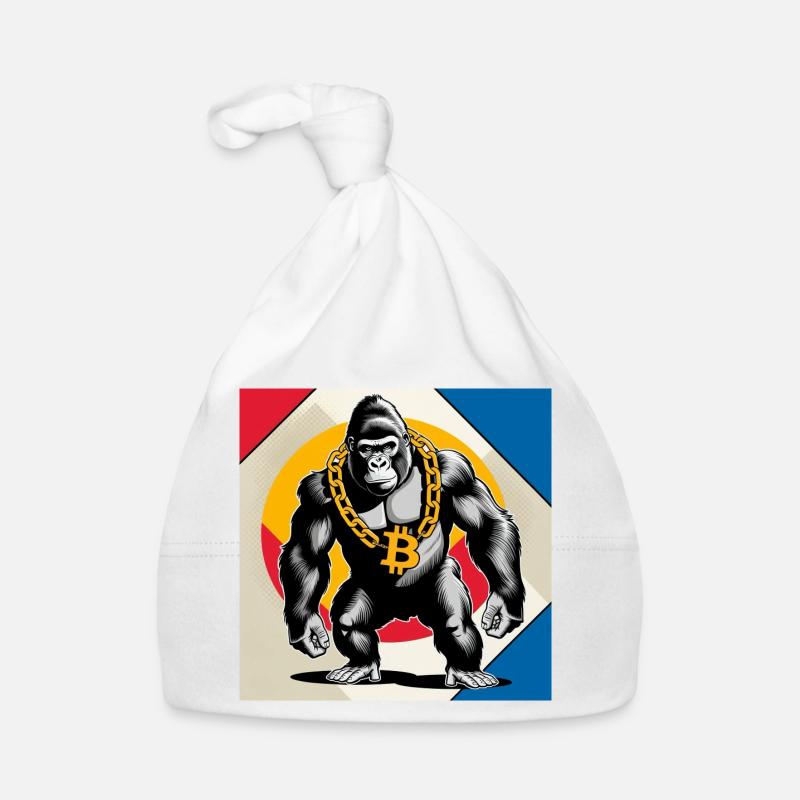 Bitcoin Gorilla Kettenheld Baby Bio-Mütze