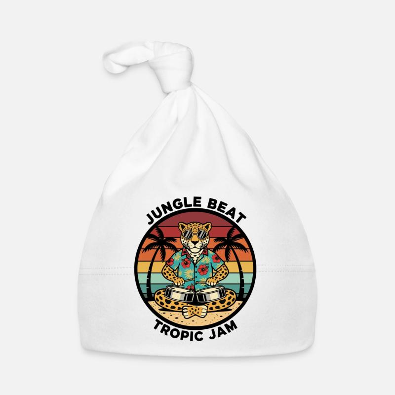 Leopard Jungle Beat Tropic Jam Retro Baby Bio-Mütze