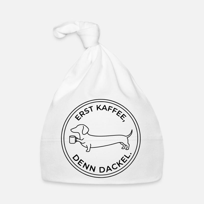 erst kaffee denn dackel Baby Bio-Mütze