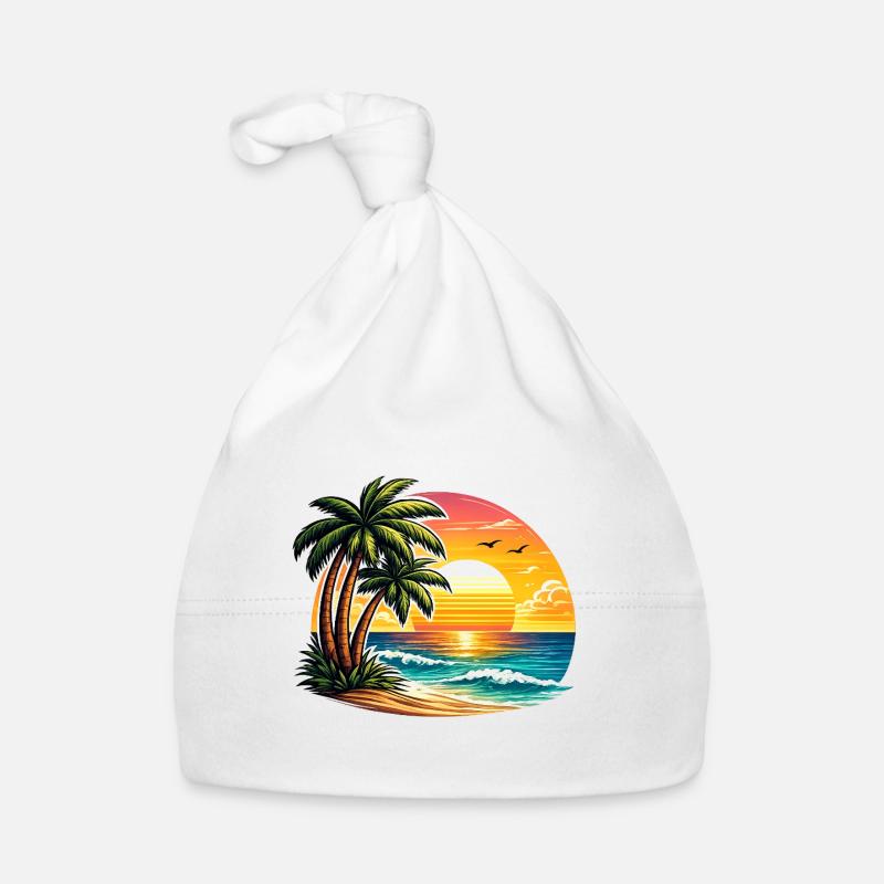 Coucher de soleil à Palm Beach Bonnet bio Bébé
