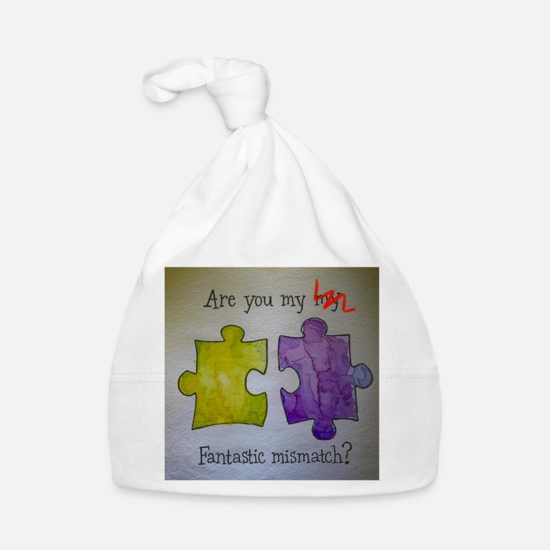 Fantastic mismatch puzzle pieces Organic Baby Cap
