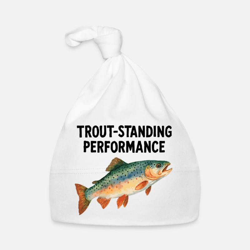 Forelle Aquarell: Trout-standing Performance Baby Bio-Mütze