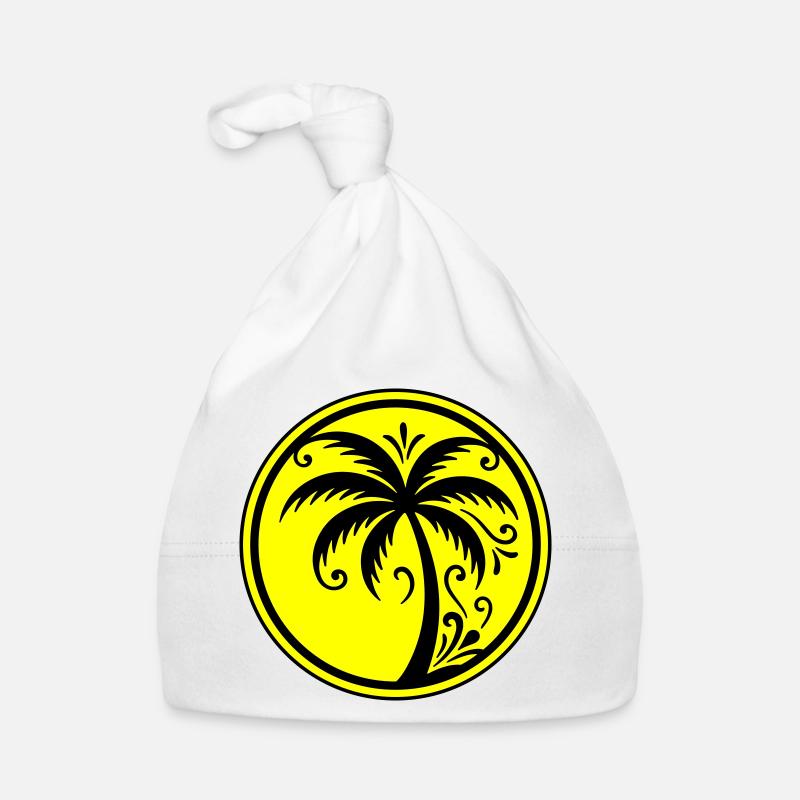 Palm tree icon beach Organic Baby Cap