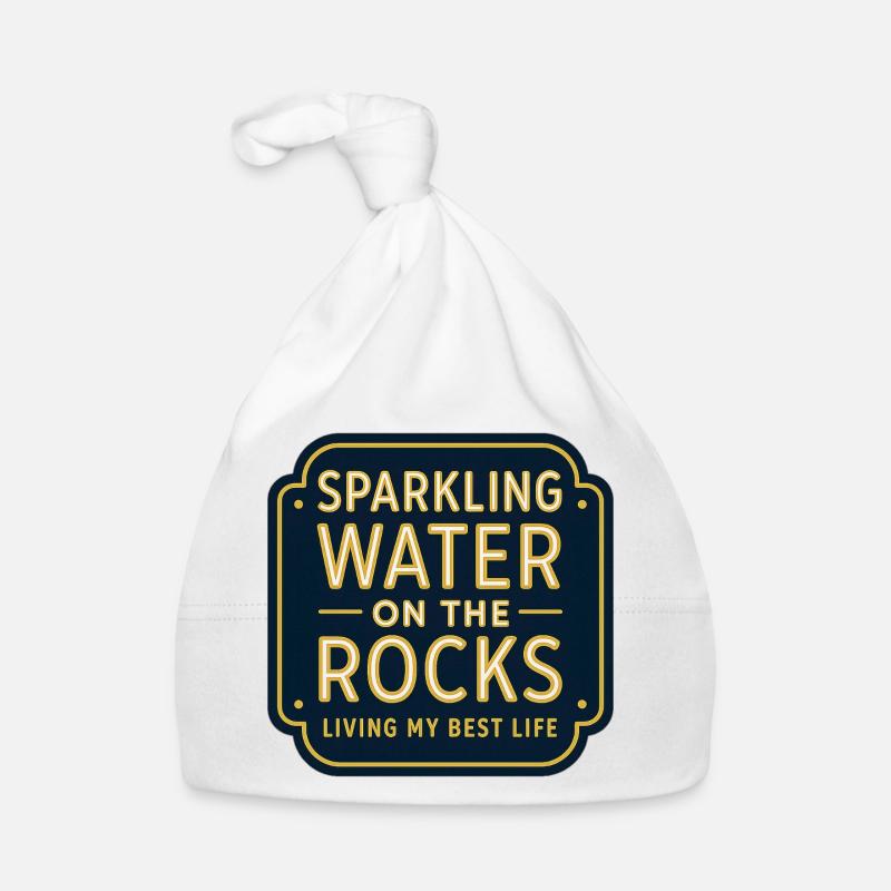 Sparklendes Wasser auf Felsen Neon Baby Bio-Mütze